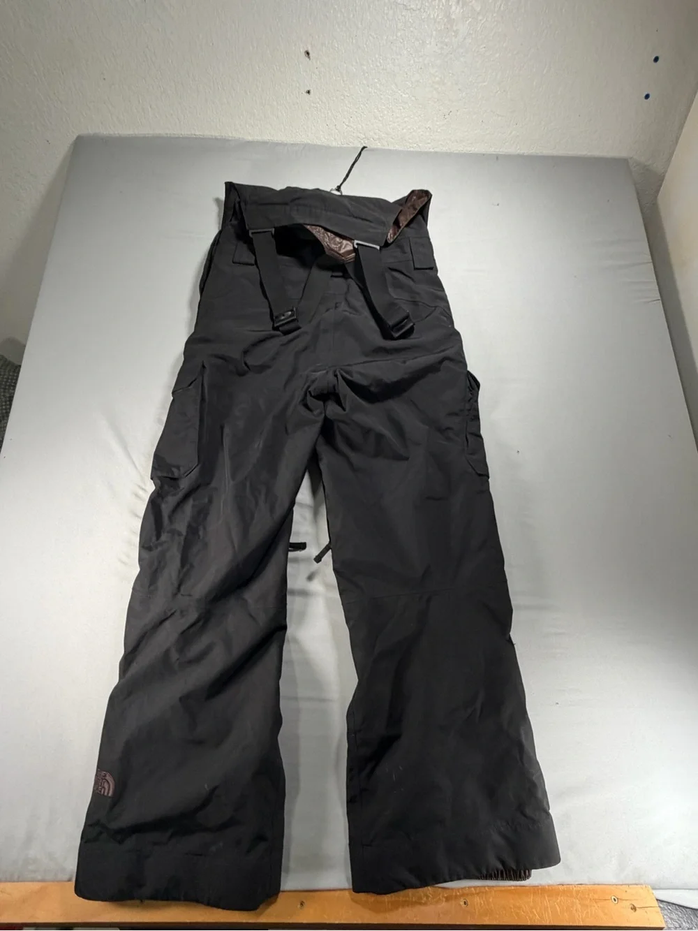 The North Face Ski Snowboard Pants Black Suspenders Mens S Small P #1004
